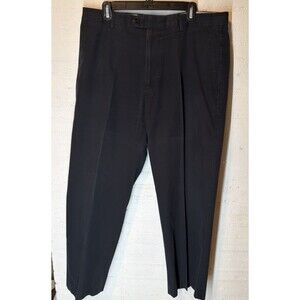 Preppy Banana Republic Black Cotton Flat Front Pants 36x32